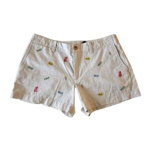 NWT Polo Ralph Lauren White Embroidered Novelty Spring Summer Vacay Shorts 2